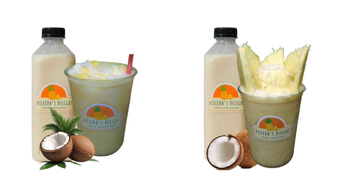 Coconut raspado with natural coco concentrate