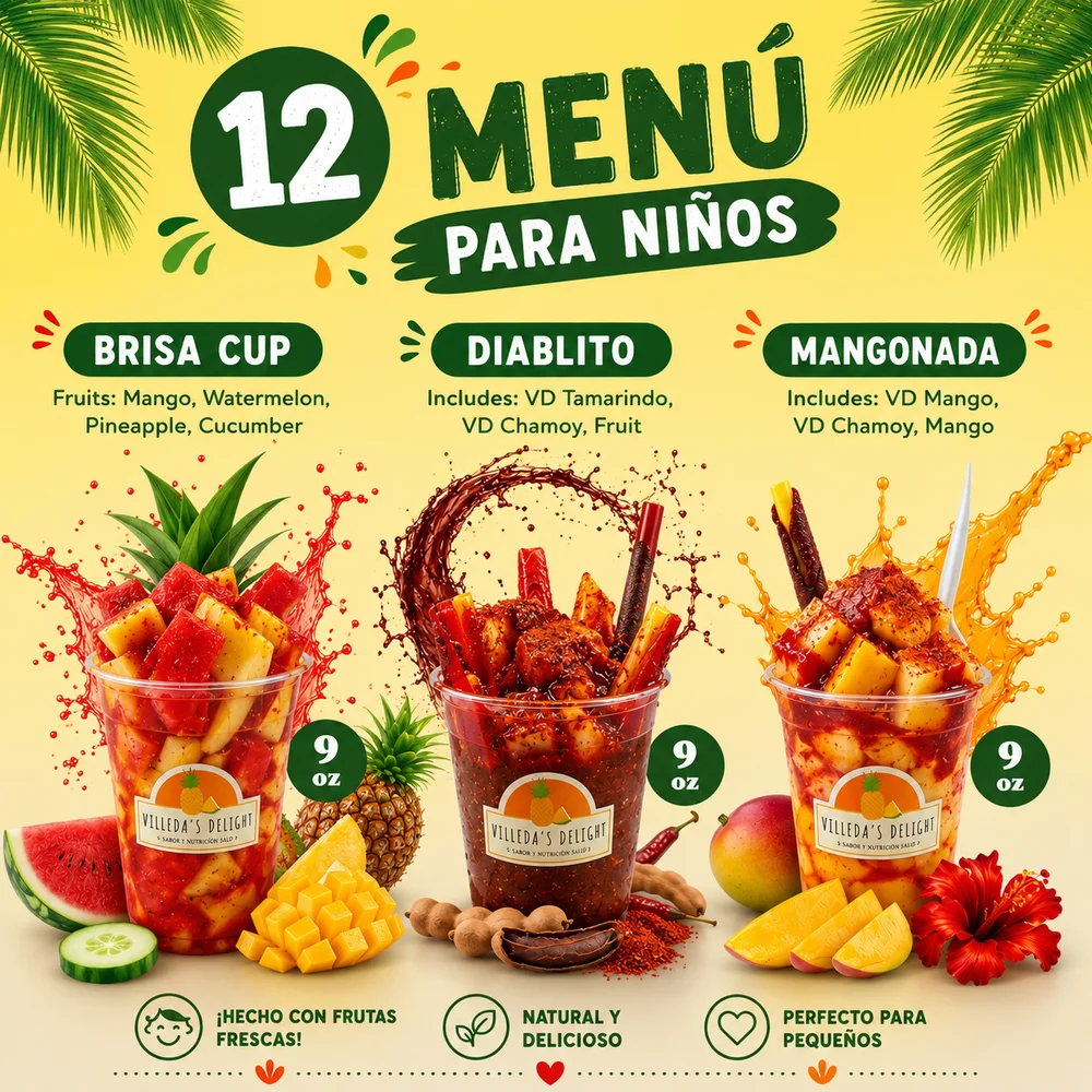Kids Brisa Cup, Diablito, and Mangonada